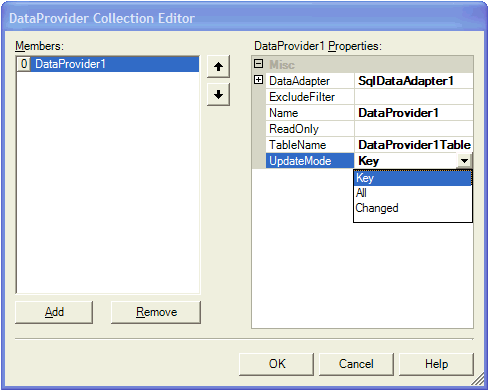 DataProviders Collection Editor